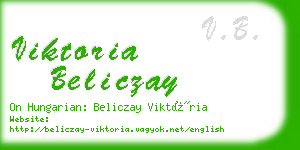 viktoria beliczay business card